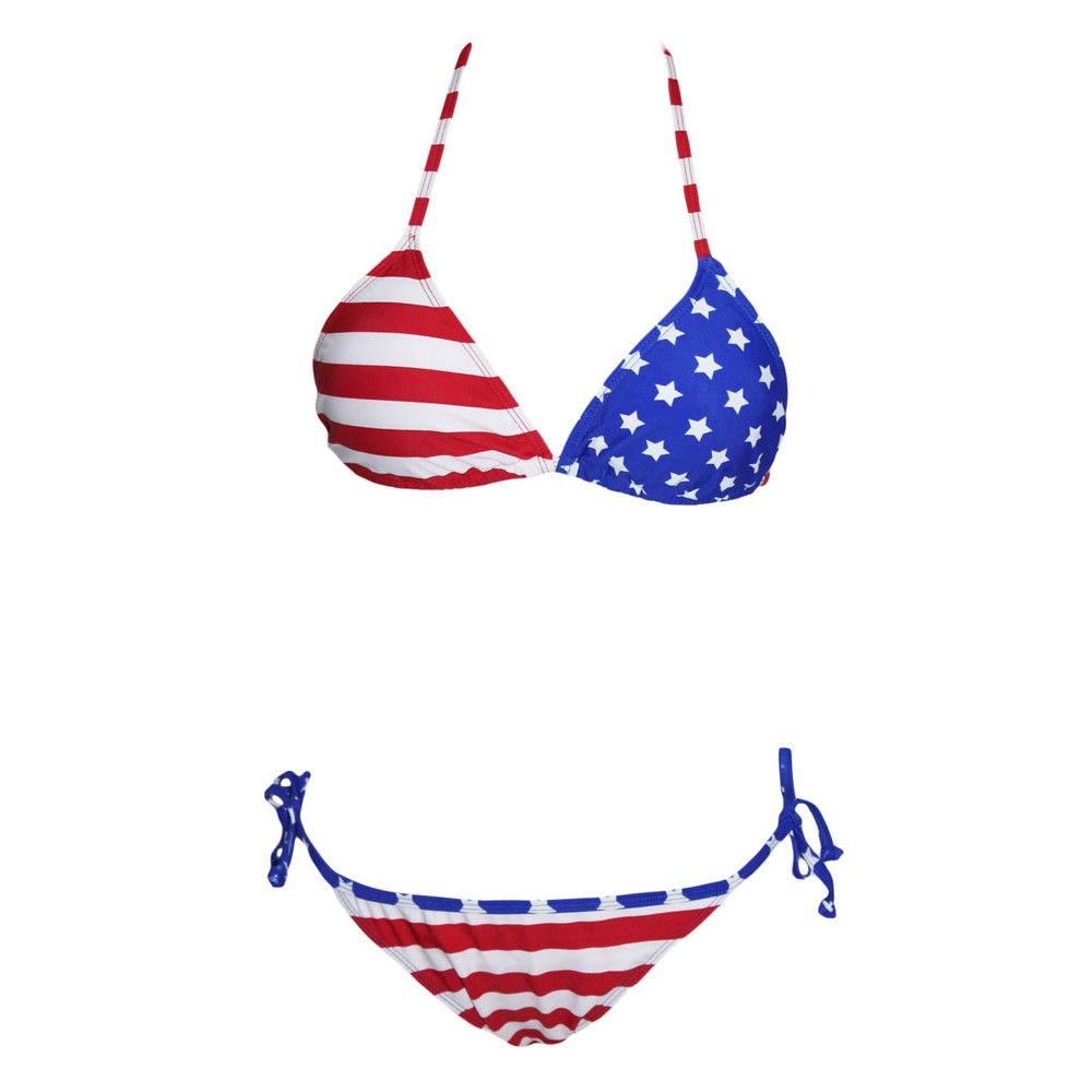 American USA Flag Two Pieces Bikini Set