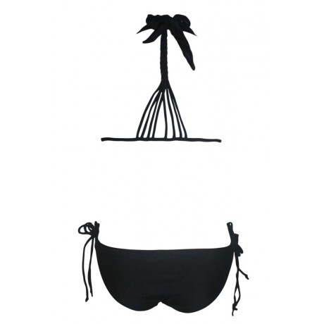 Black Multi tie Strappy Swimsuit