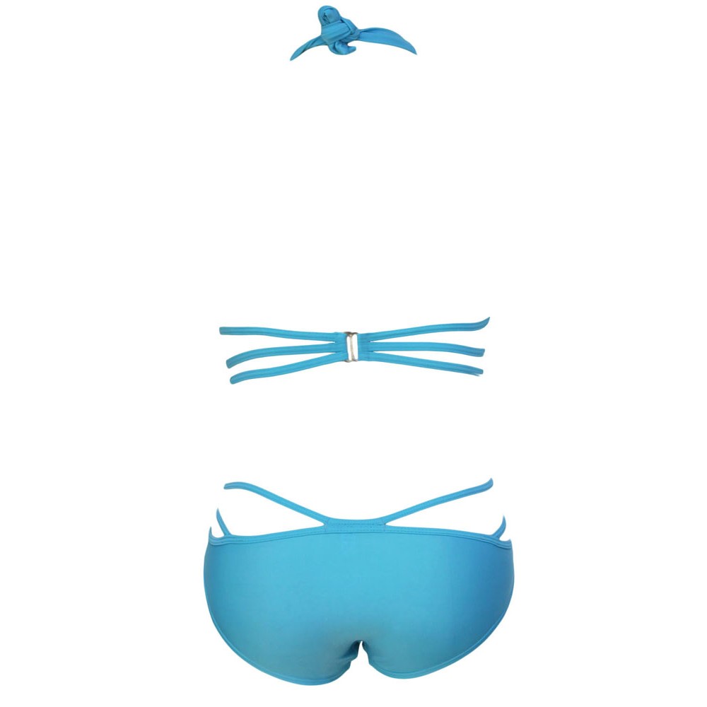 Blue Luxury Strappy Halter Bikini