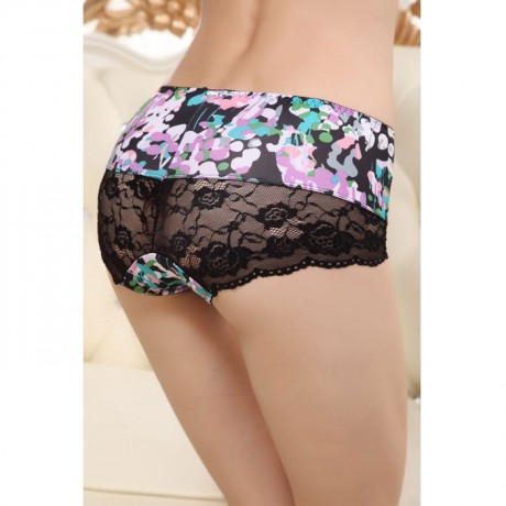 Sexy Scrawl Lace Womens Panty Briefs Underwear