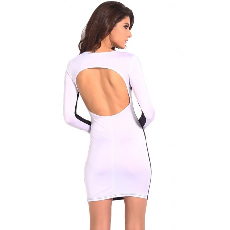 Chic Black White Bodycon Dress