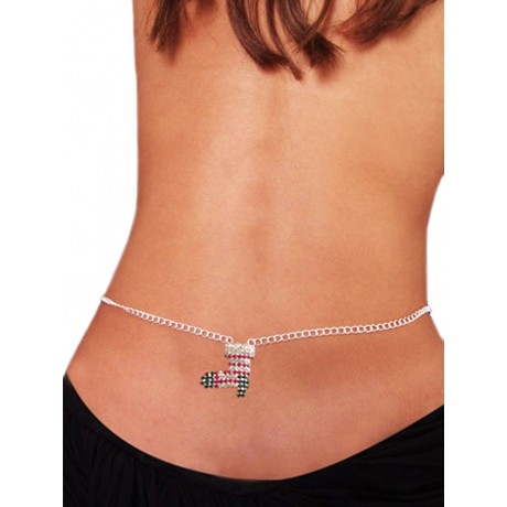 Christmas Rhinestone Belly Chain