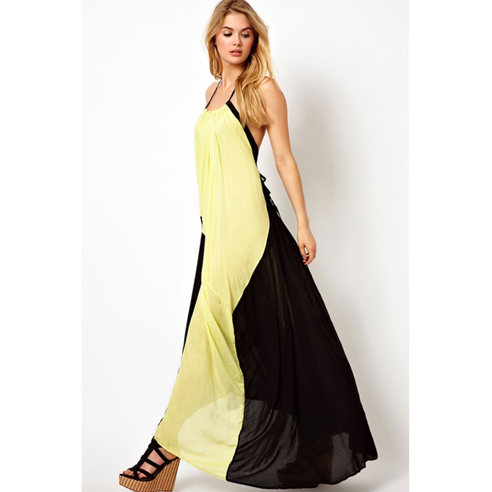 Leisure Color Blocked Maxi Dress