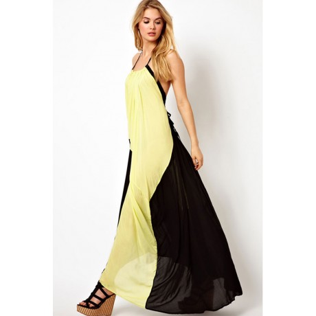 Leisure Color Blocked Maxi Dress