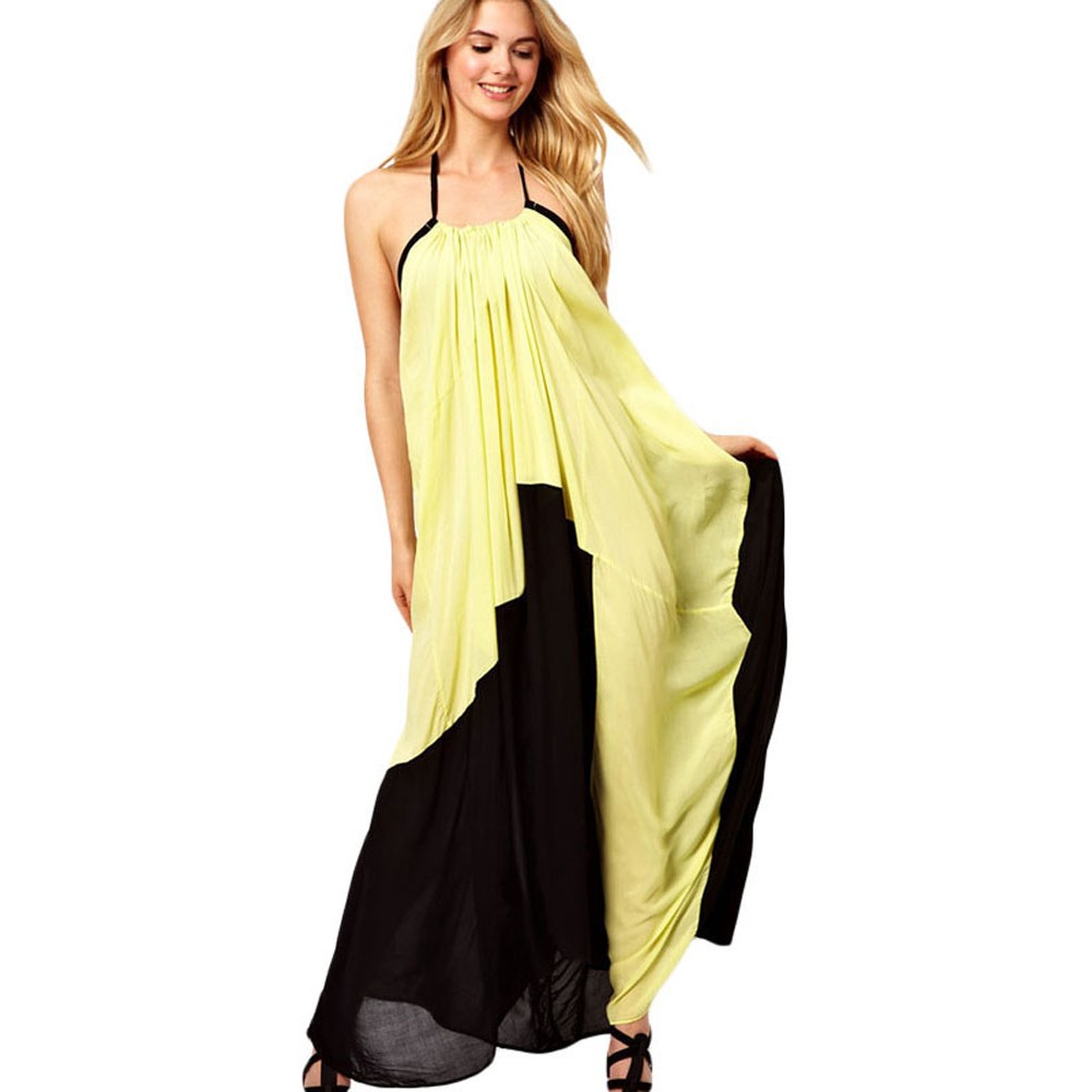 Leisure Color Blocked Maxi Dress