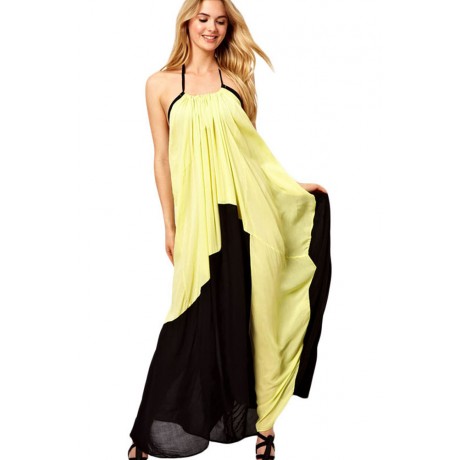 Leisure Color Blocked Maxi Dress