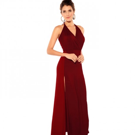 Scarlet Red Contrasting Maxi Dress