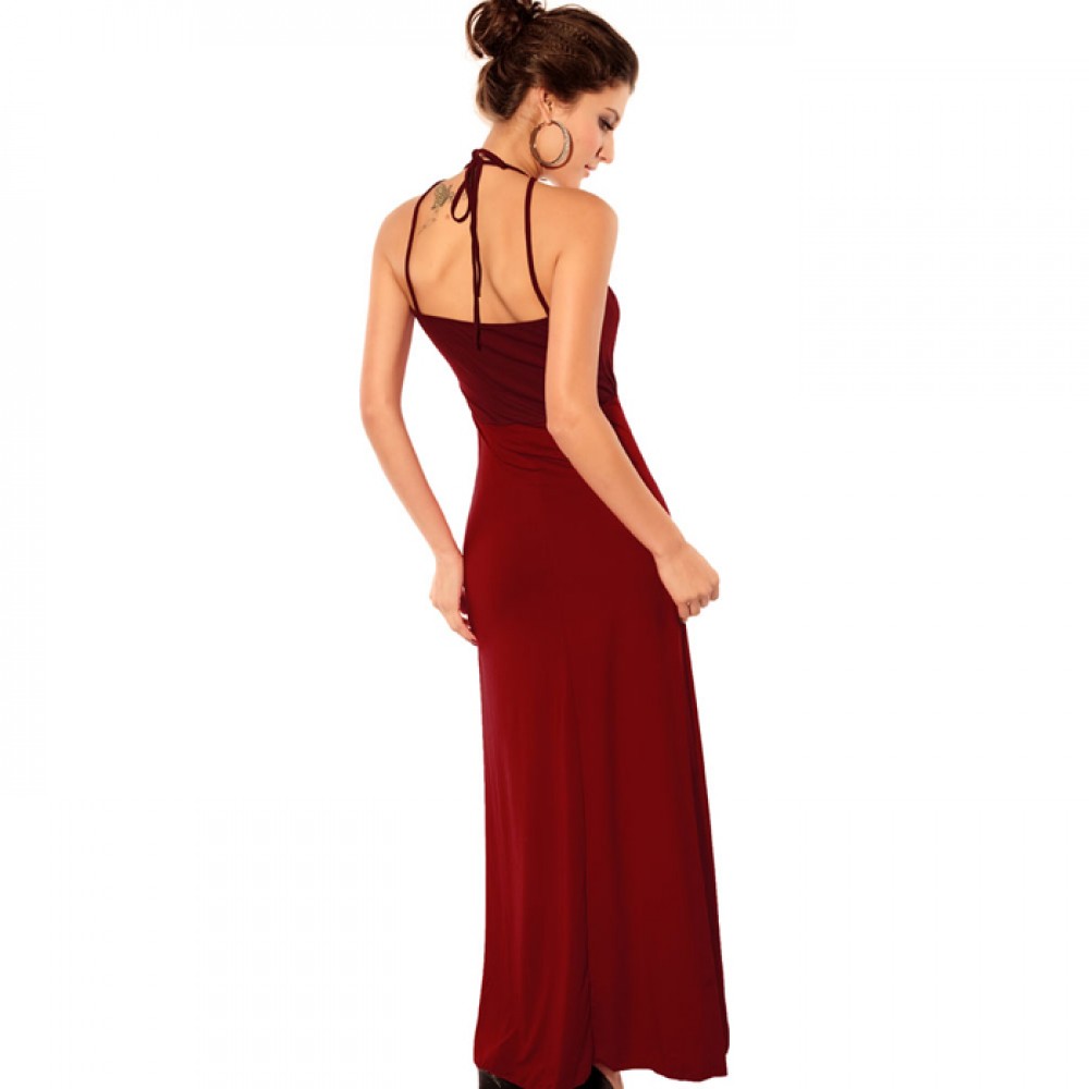 Scarlet Red Contrasting Maxi Dress