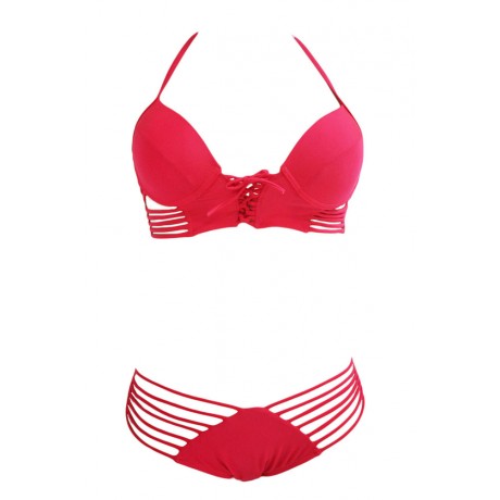 Coral European Strappy Swimsuit