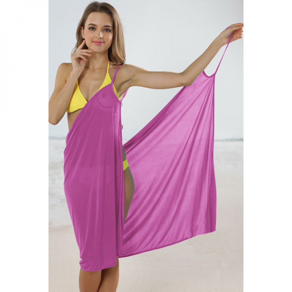 Cross Front Beach Cover up Violet