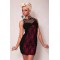 Elegant Evening Dress Black And Red