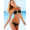 Black Strapless Open Cups Swimwear