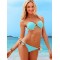 Blue Strapless Open Cups Swimwear