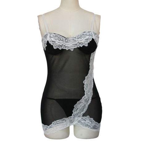 Floral Lace Black Valentine Bustier