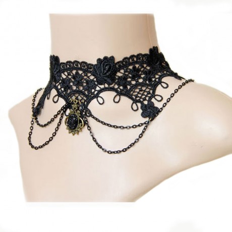 One Piece Gothic Lace Necklace