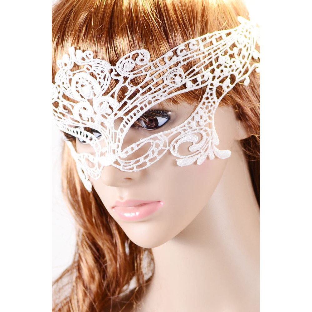 Masquerade White Lace Mask