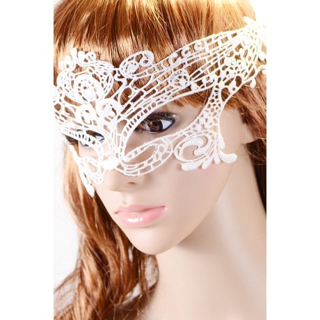 Masquerade White Lace Mask