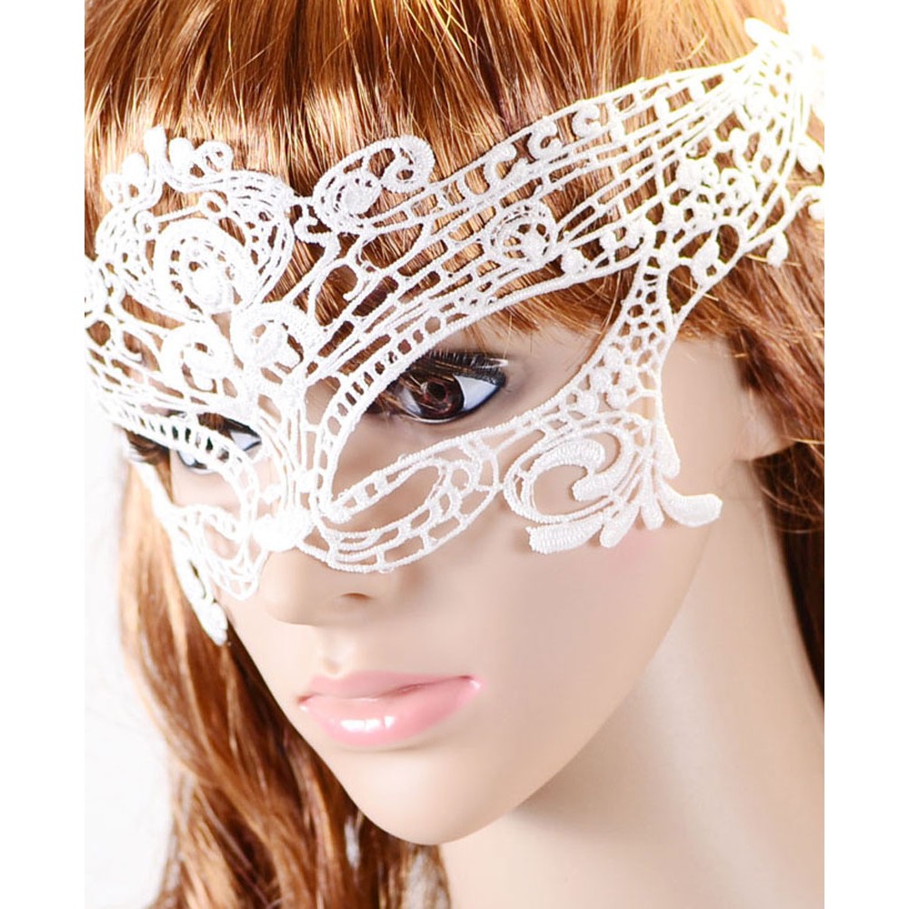 Masquerade White Lace Mask