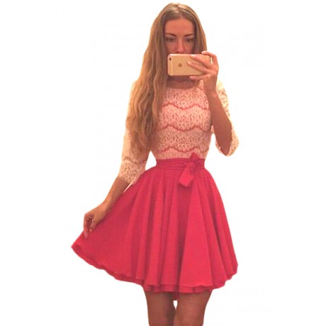 Lace Double Layed Skirt Dress