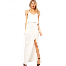 Love Crop Maxi Dress White