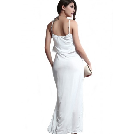 Love Crop Maxi Dress White