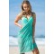 Cute Mint Floral Lace Wrapped Beach Bikini Cover-Up Green