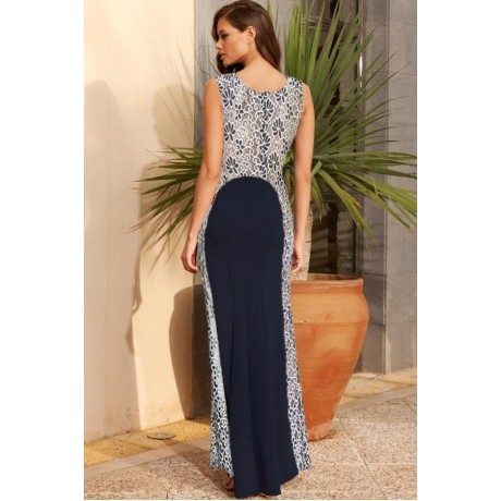 Fish Tail Detail Maxi Dress Navy