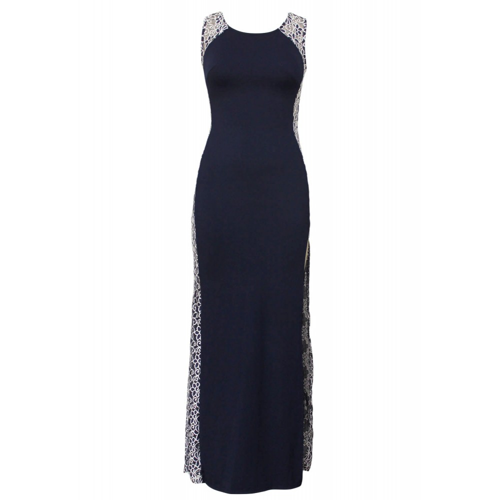 Fish Tail Detail Maxi Dress Navy