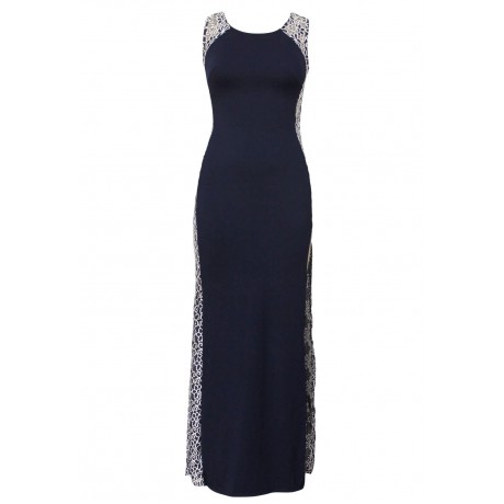 Fish Tail Detail Maxi Dress Navy