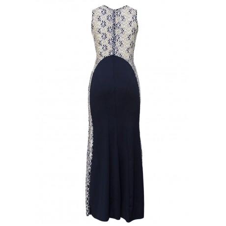 Fish Tail Detail Maxi Dress Navy