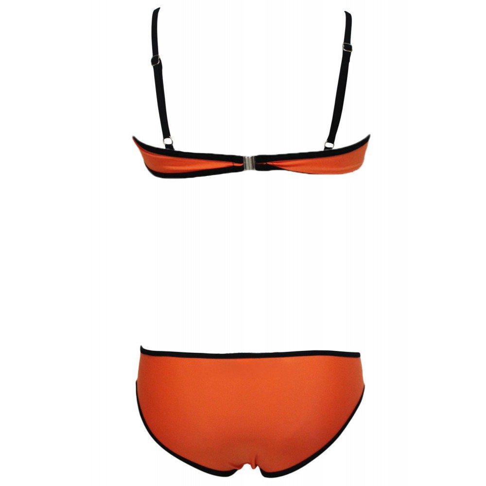 Ribbon Textured Swimwear Orange