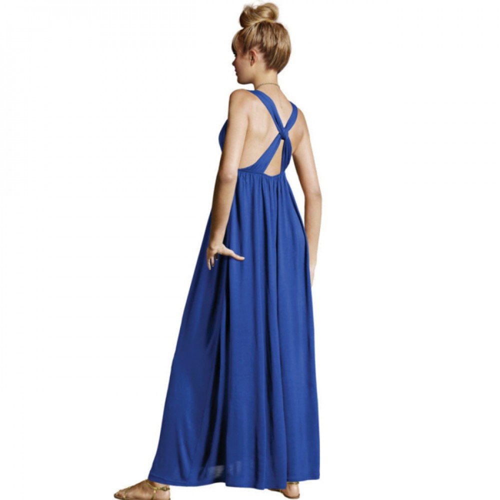 Sleeveless Maxi Dress Blue