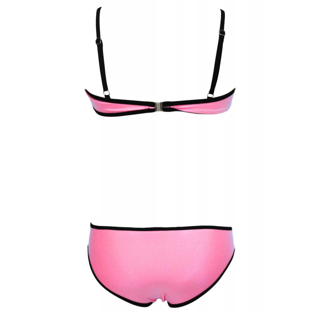 Ribbon Textured Swimwear Pink