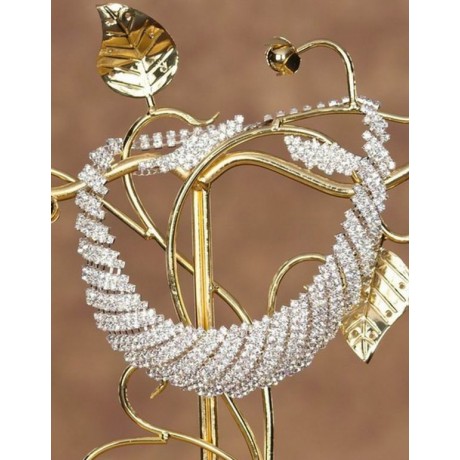 Shell Rhinestone Necklace Earrings Set