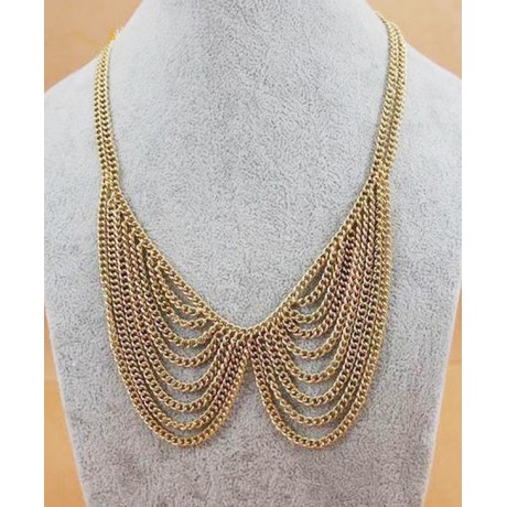 Punk Gold Chain Color Necklace