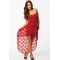 Bandeau Lace Evening Dress Red