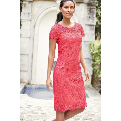 Rosy Relaxing Fit Lace Dress