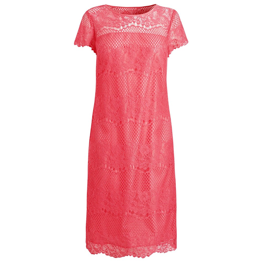 Rosy Relaxing Fit Lace Dress
