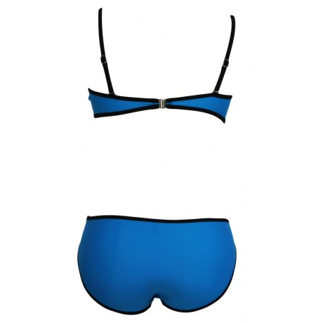 Ribbon Textured Swimwear Royal Blue