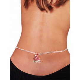 Santa Hat Rhinestone Belly Chain