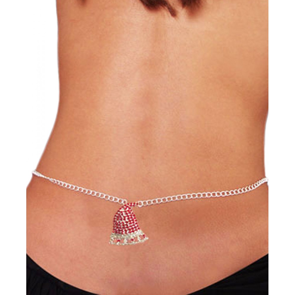 Santa Hat Rhinestone Belly Chain