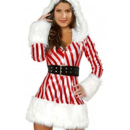 Sexy Xmas Santa Christmas Candy Cane Costume