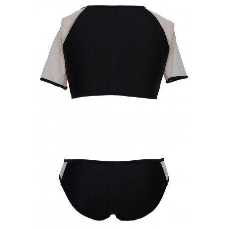 Sexy Mesh Insert Rashguard Beach Bikini Swimwear