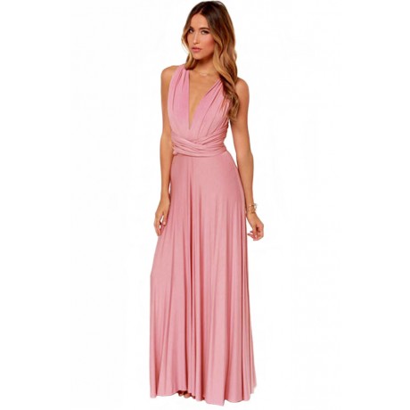 Mauve Cocktail Jersey Pink Maxi