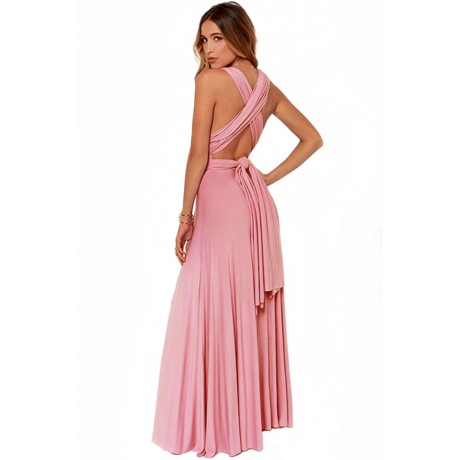 Mauve Cocktail Jersey Pink Maxi