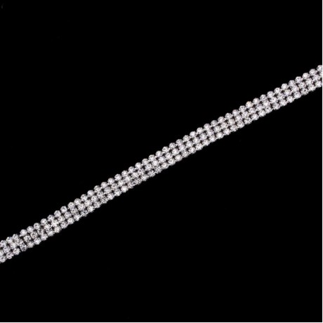 3 Row Choker Rhinestone Necklace