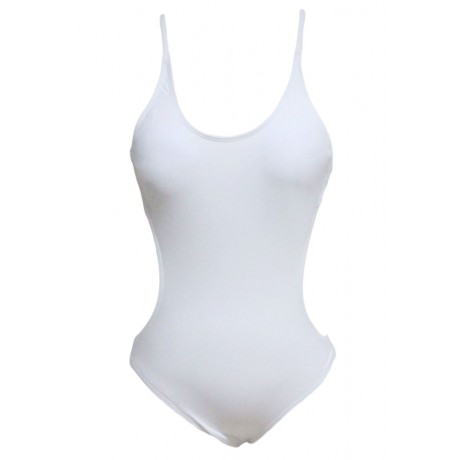 White Strings One Piece Swimwear