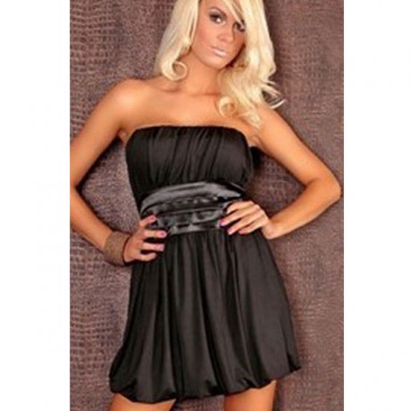 Elegance Strapless Mini Dress Black