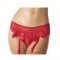 Lace String Garter Belt Red