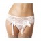 Lace String Garter Belt White